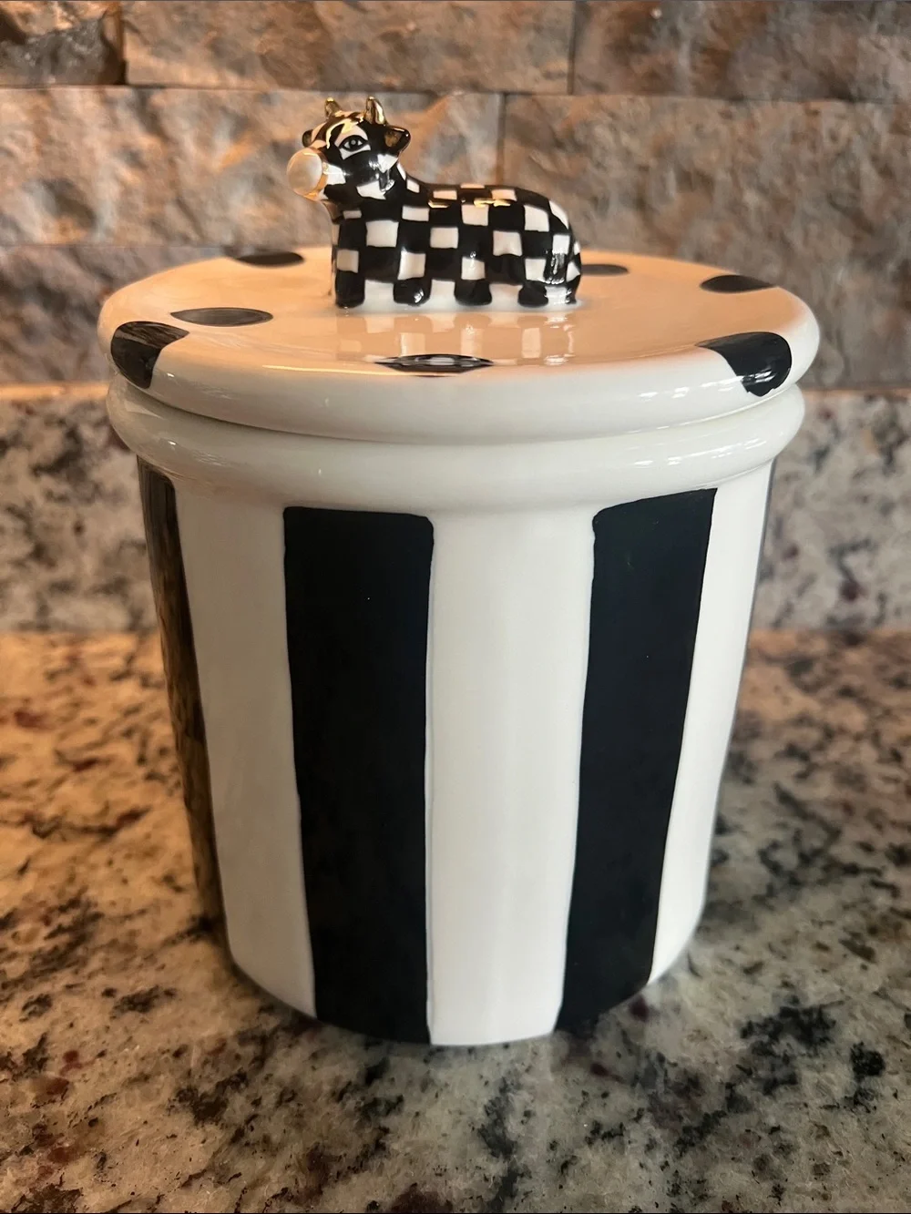 Mackenzie-Childs Cow Creamery Canister - Medium one Only.  Like New.